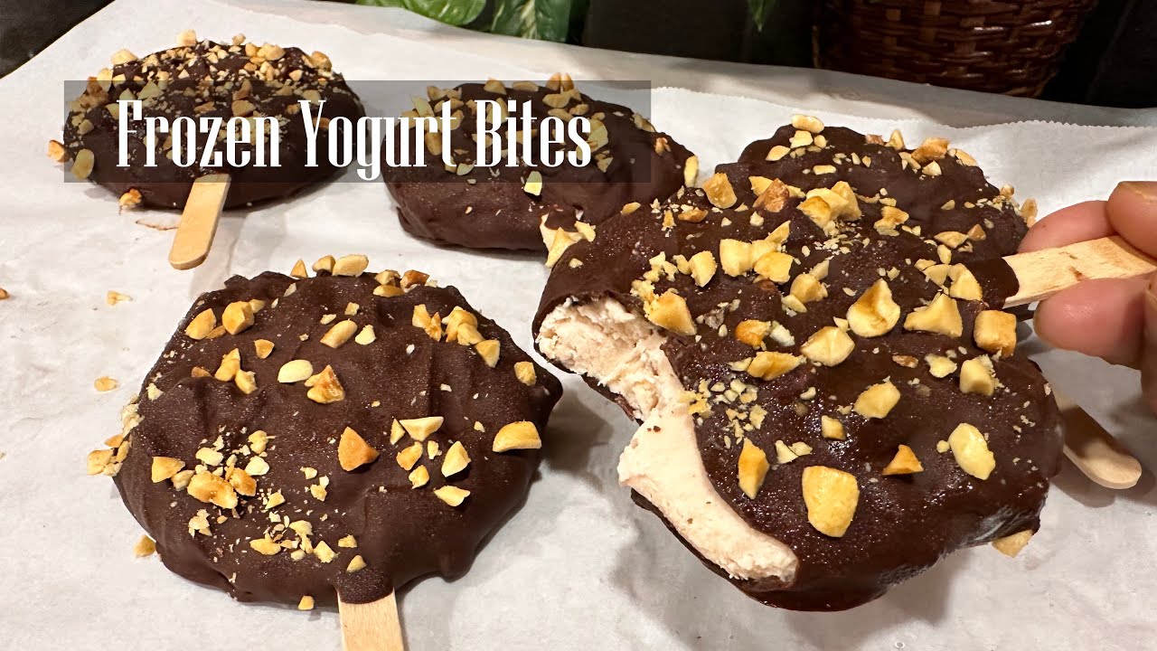 Frozen Greek yogurt Bites || Frozen yogurt peanut butter pops || Healthy dessert Recipe - RKC