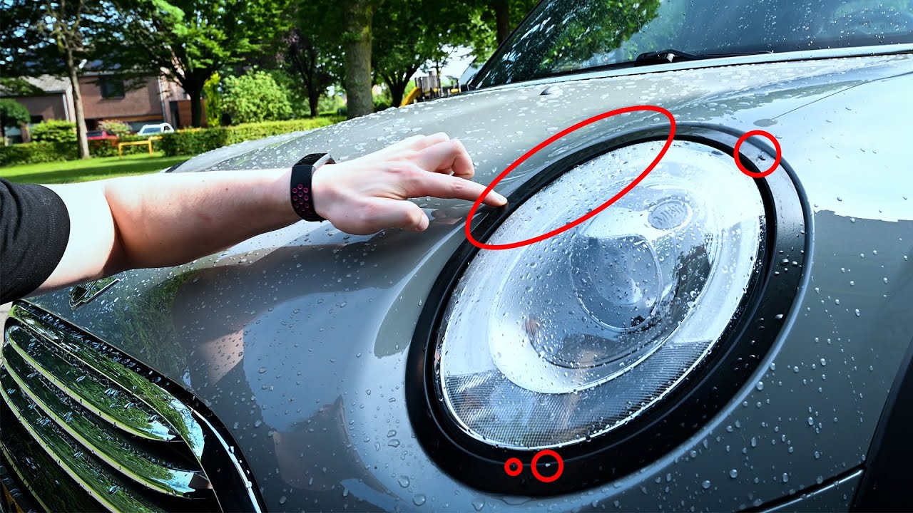 Vinyl wrapping Mini Cooper F56 headlight rings - Part 1