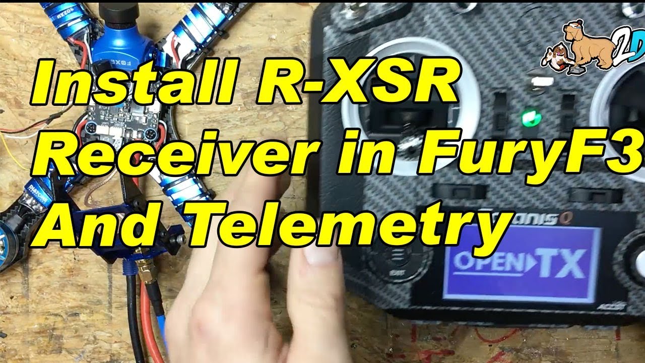 Install Frsky R-XSR Receiver and Telemetry, Fury F3 OSD Board Diatone a