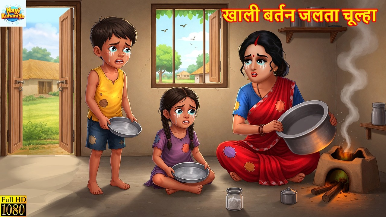 खाली बर्तन जलता चूल्हा | Hindi Kahani | Moral Stories | Hindi Story | Cartoon Video | Kahani | Story
