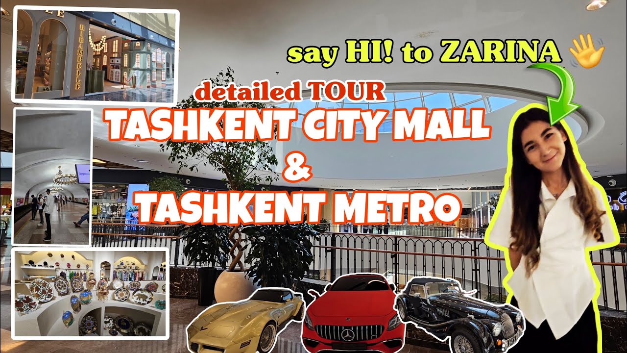 Tashkent City Mall Tour 🇺🇿 TASHKENT METRO 🚄| Uzbek Pottery, Knives, Ethnic Wear & Luxury Cars 🚘