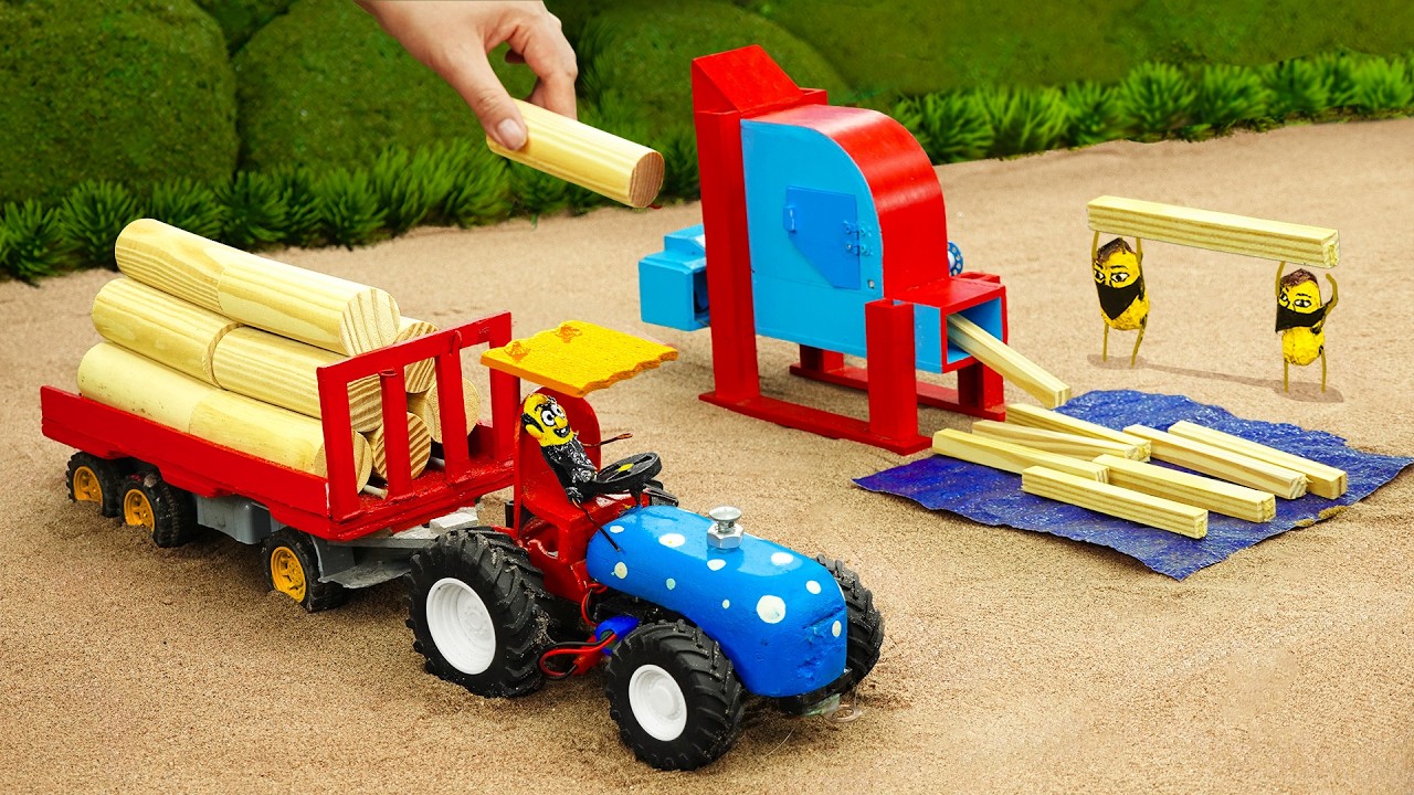 TOP Most Creative DIY Wood Sawing Machine | DIY Underpass Bridge Construction | DT DIY Tractor