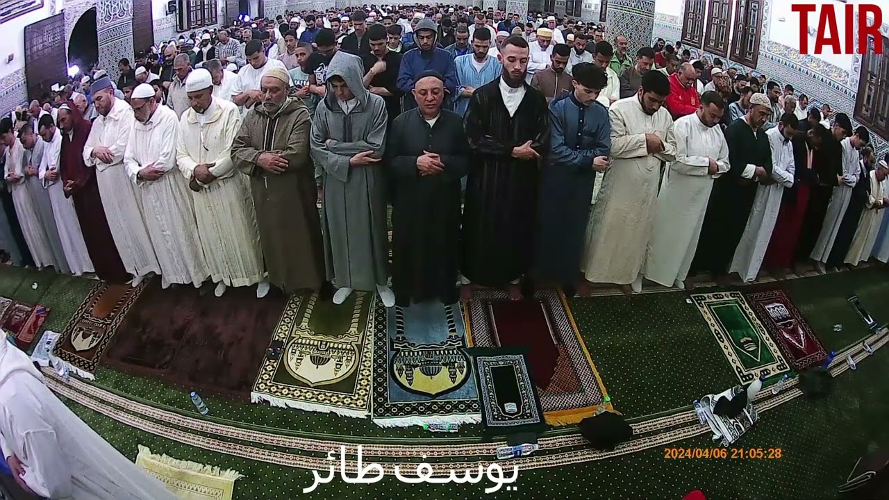 القارئ يوسف طائر صلاة التراويح مسجد الامام مالك قصبة الامين رمضان 2024