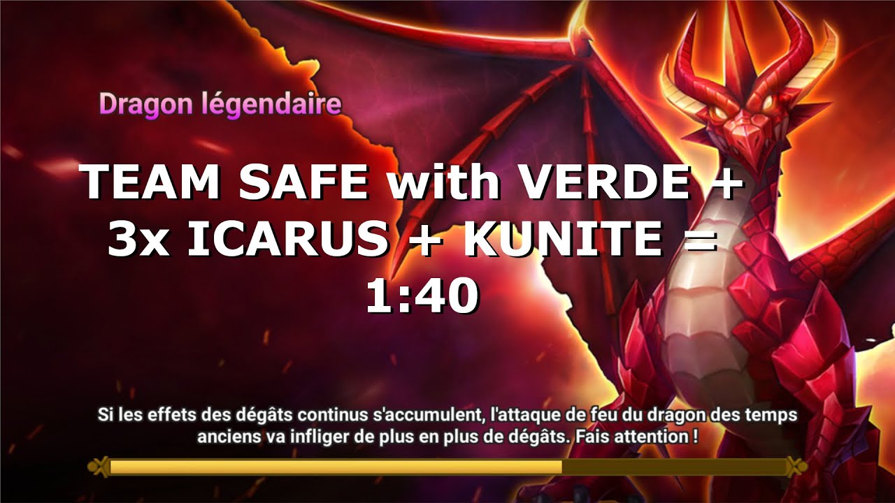 F2P : TEAM DB12 SAFE with Verde + 3x Icarus + Kunite (bâtiment de def lvl4)