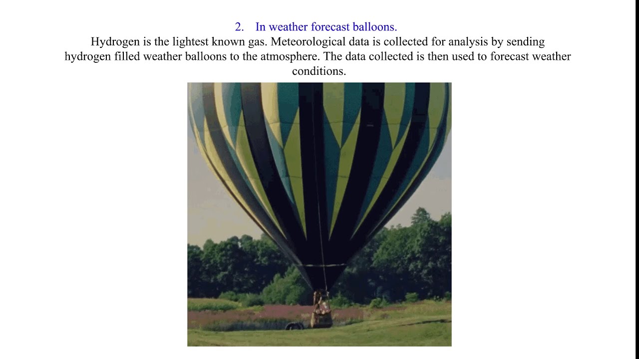 Uses of Hydrogen gas