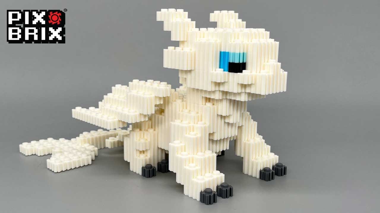 Light Fury HOW TO TRAIN YOUR DRAGON 3D Figure - Pix Brix Instructions