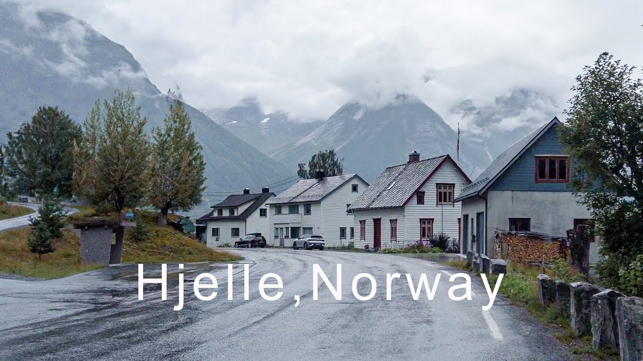 [4K Rainy Walk] Norway Walking Tour in Hjelle - Norway Walks