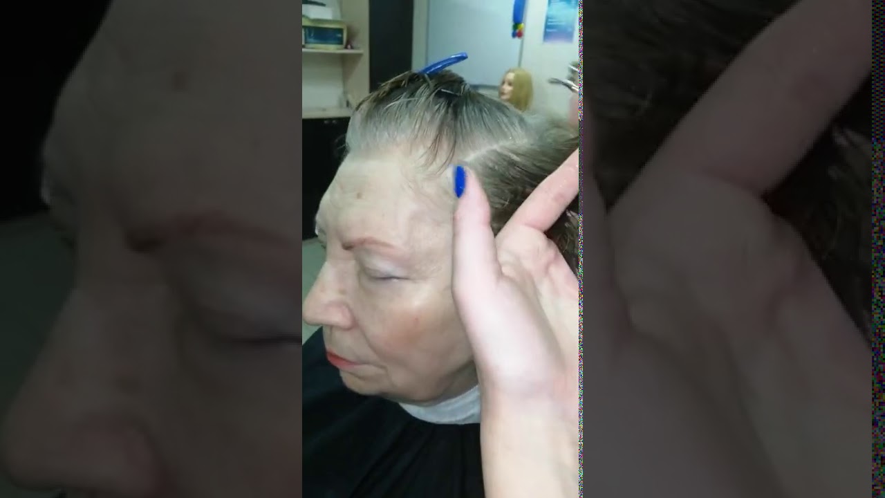 Каскад + Сессон Стрижка на среднюю длину, с прикрытым ушком и косой челкой