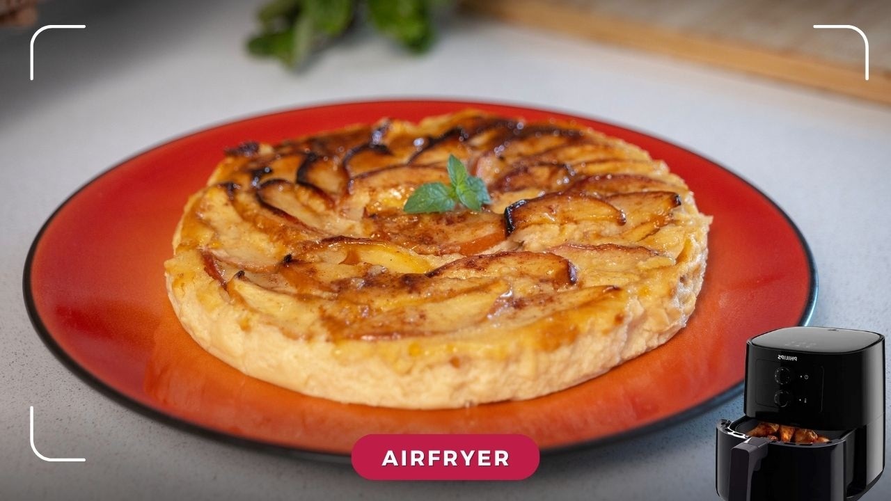 TARTA de MANZANA en #airfryer 🍎 Receta Fácil y Deliciosa en FREIDORA DE AIRE 🔥💨 (Apple Pie)