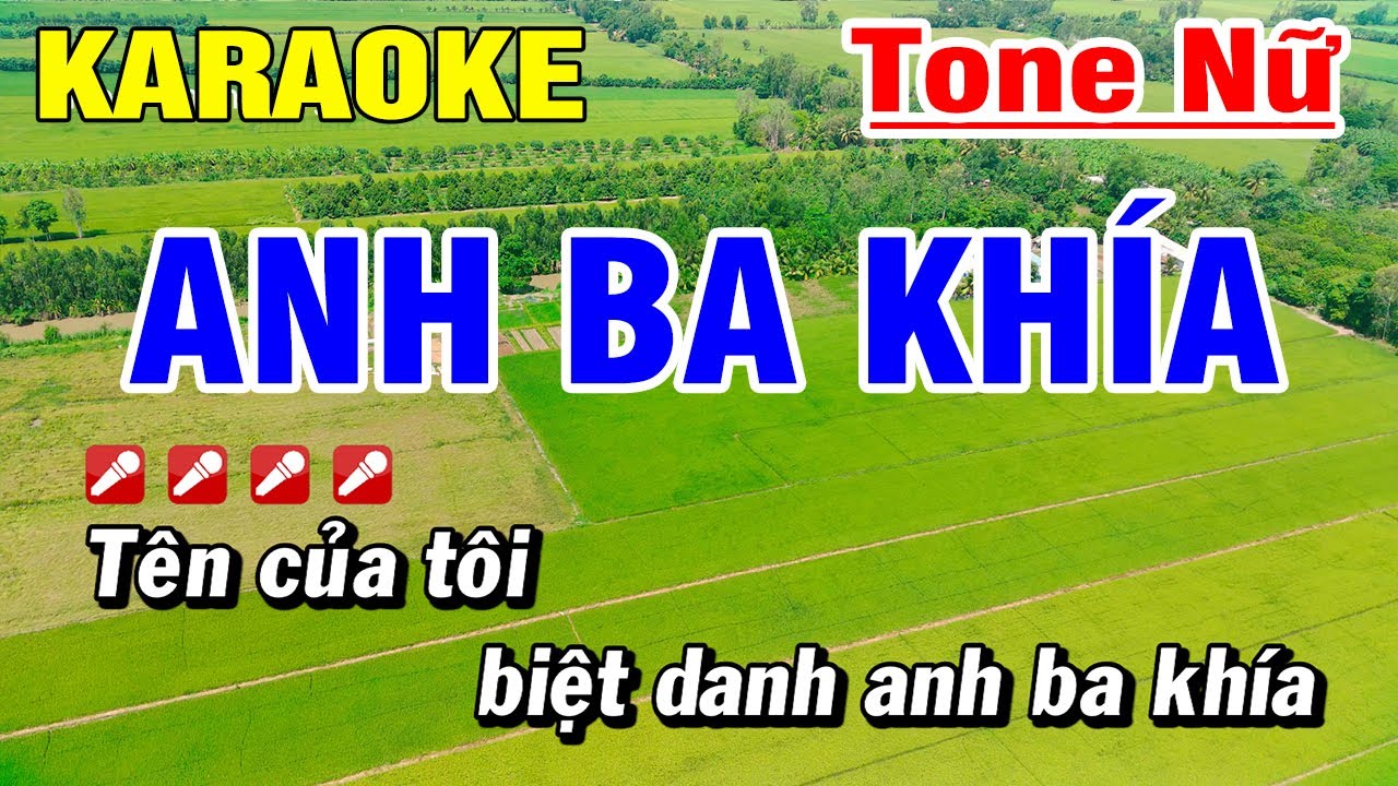 Karaoke Anh Ba Khía Nhạc Sống TONE NỮ | Hoài Phong Organ