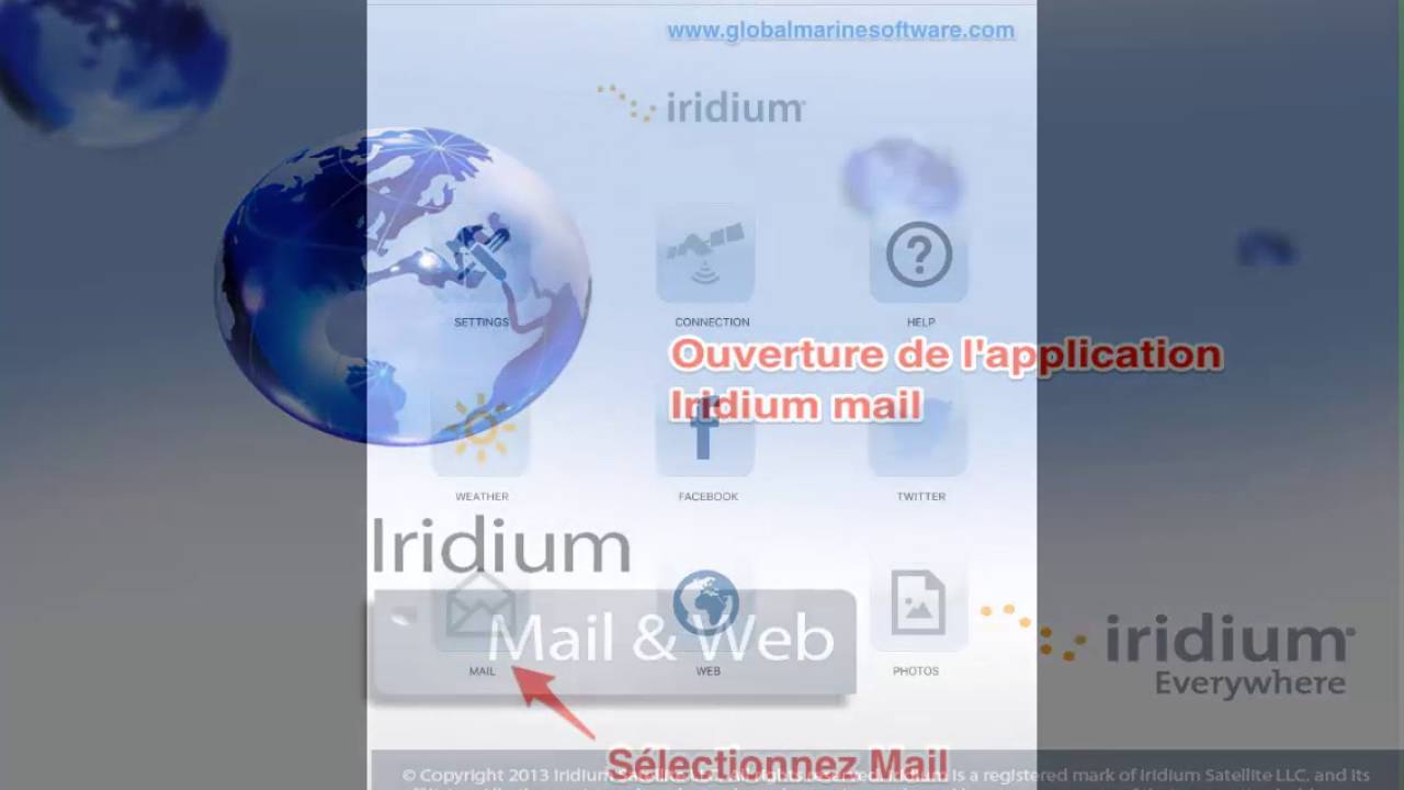 Weather 4D Pro - Télécharger un fichier météo Grib avec un téléphone satellite Iridium