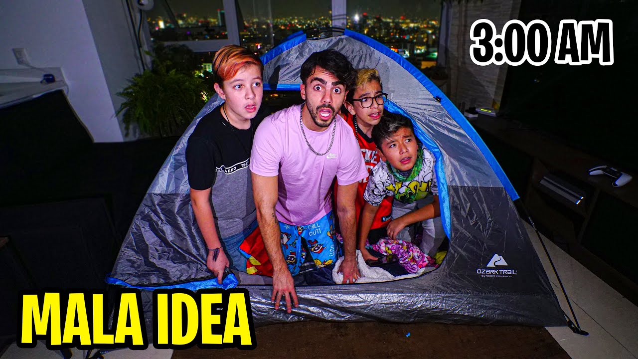 ACAMPAMOS UNA NOCHE EN MI CASA! *miedo*