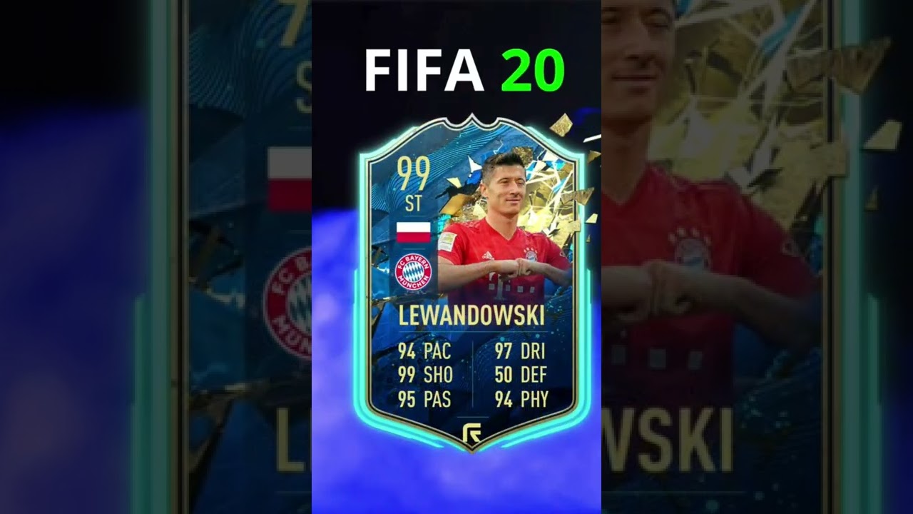 LEWANDOWSKI❤❤TOTS CARDS 🔥 FIFA(16-22)#shorts #fifa #fifa22