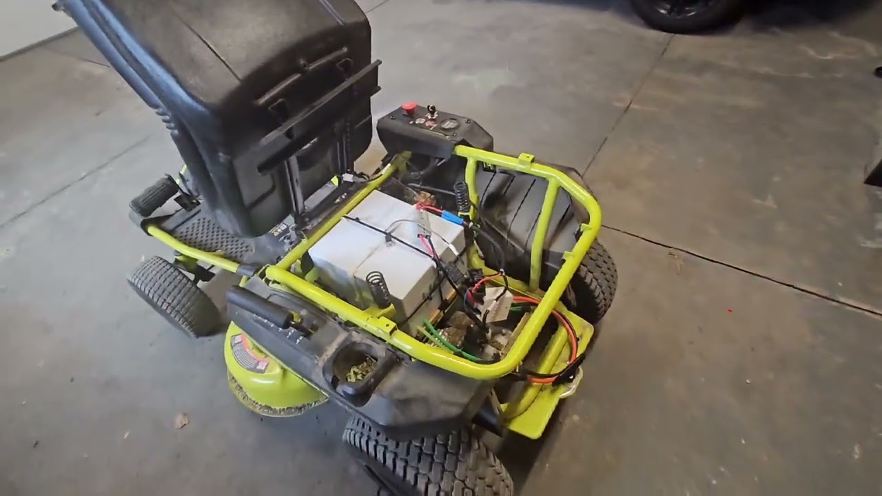 Ryobi RM300E Lithium Conversion Uno Battery Electric Riding Mower.