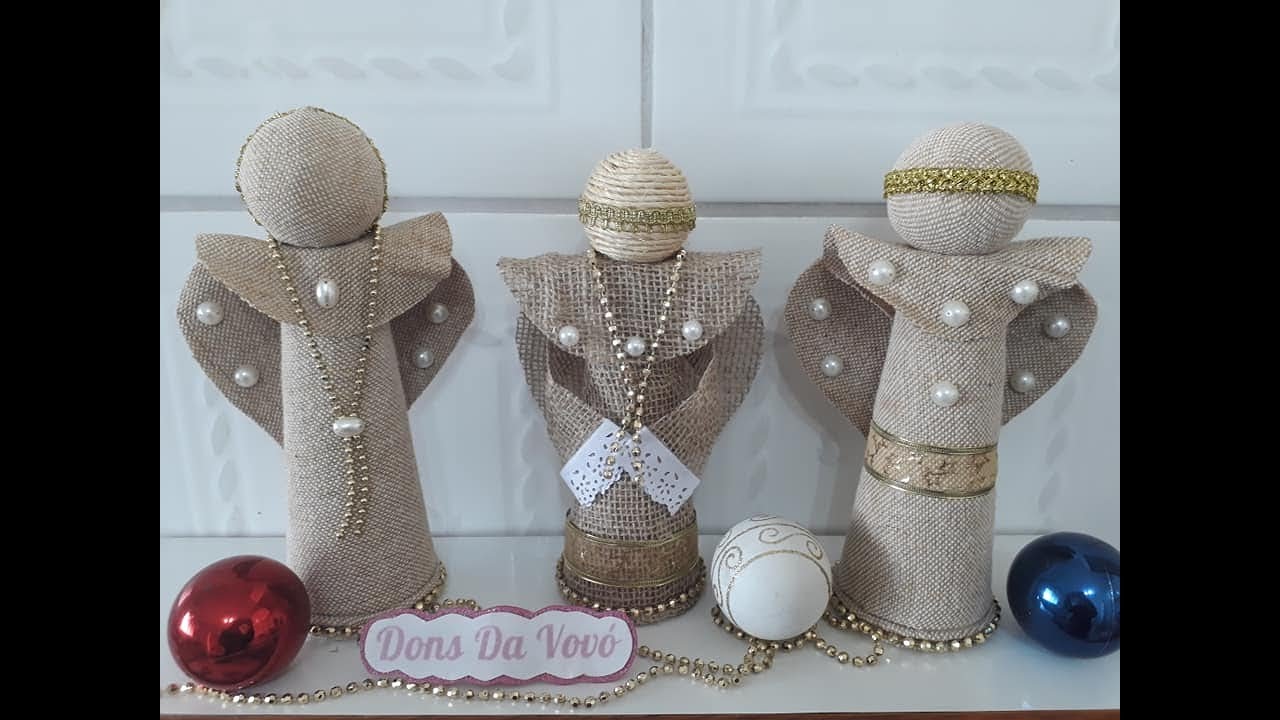 Anjinhos decorativos de Natal.Passo a passo. 