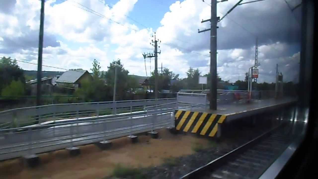 Вид из окна электропоезда перегон Казань - Юдино