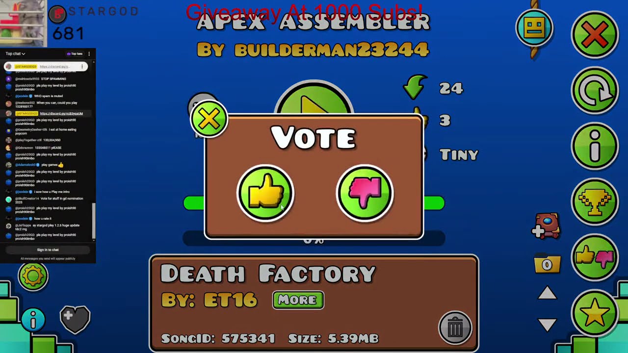 Streaming Geometry Dash LEVEL REQUEST
