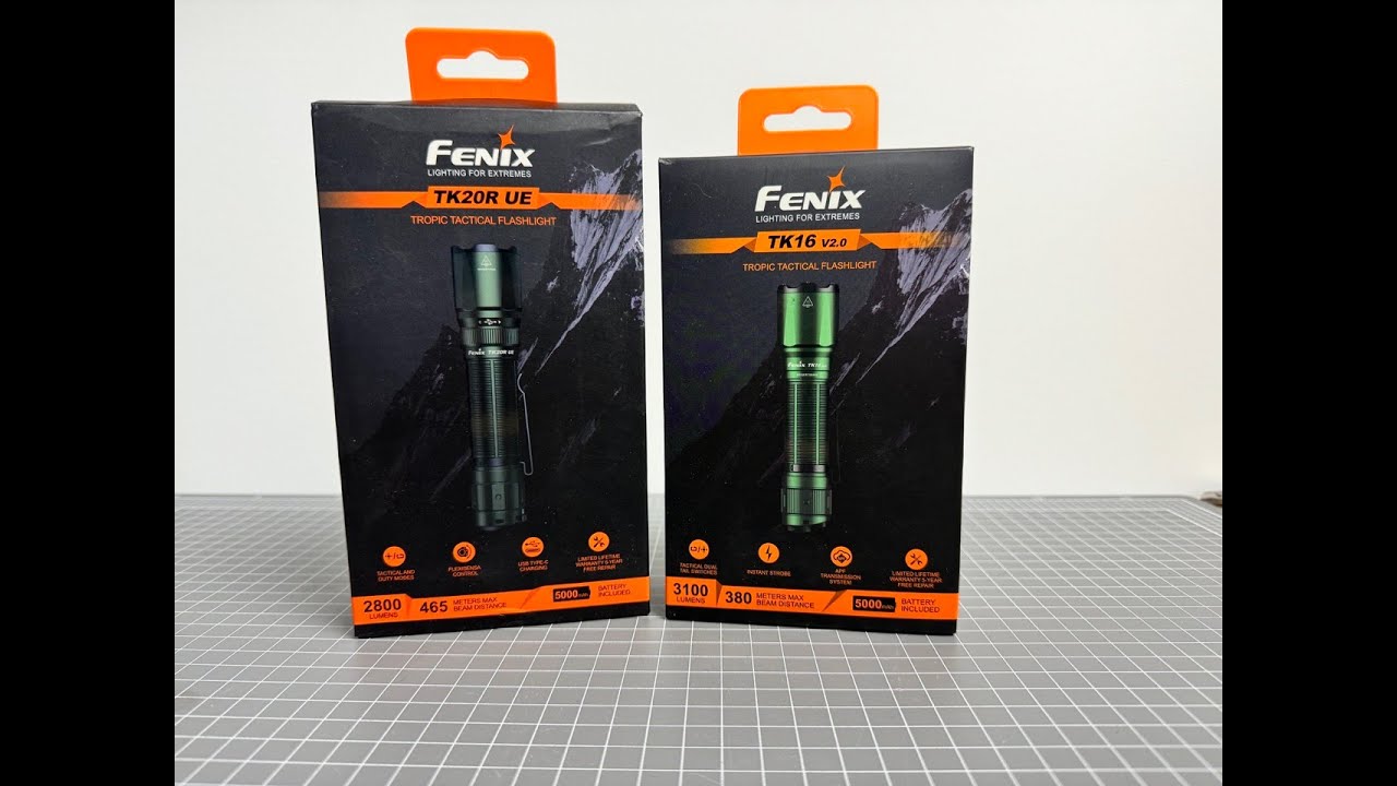 Fenix TK20R UE vs TK16 v2 0 Comparison Video