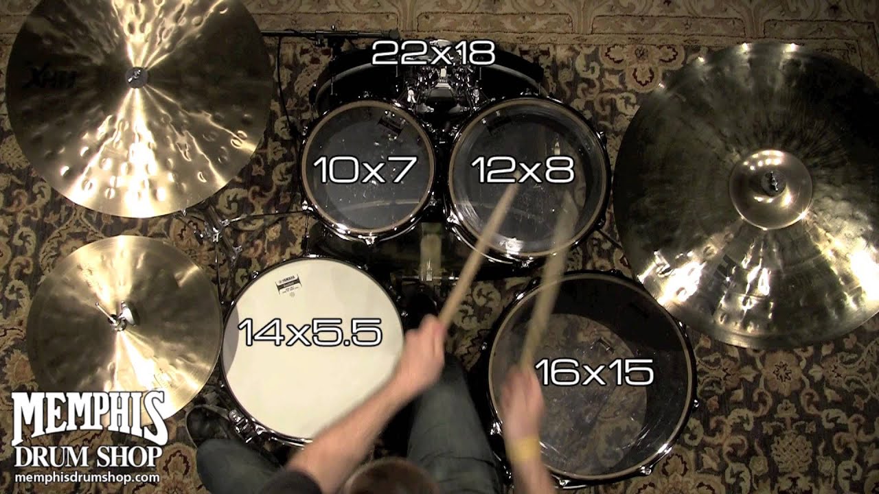 Yamaha Live Custom Oak Drum Set 22/10/12/16/14 - Black Wood