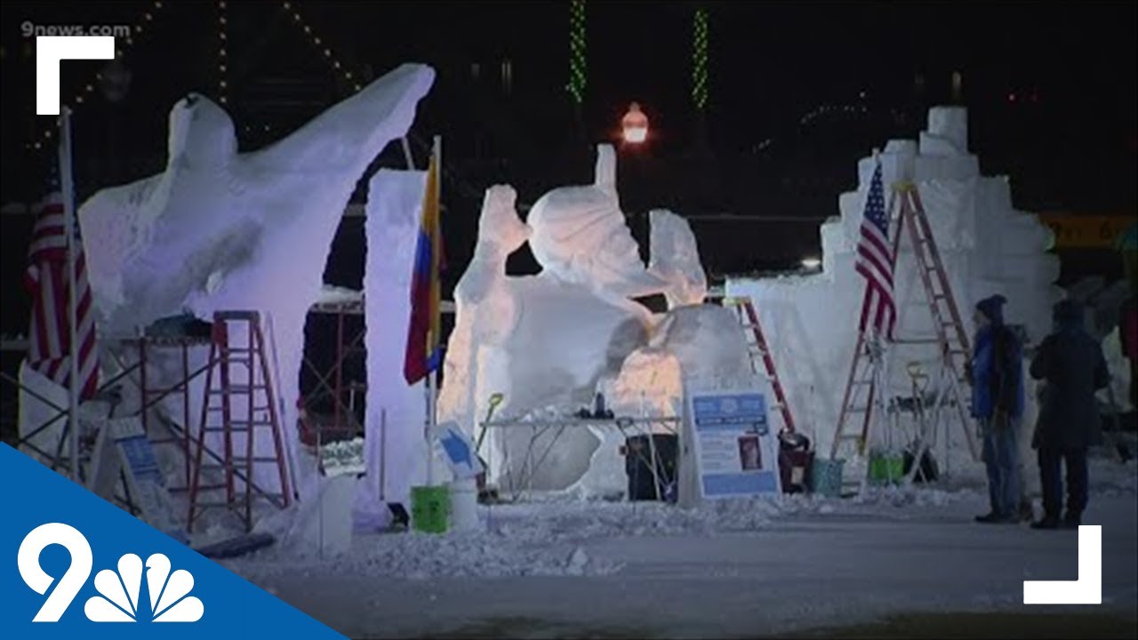 How artists create sculptures from snow