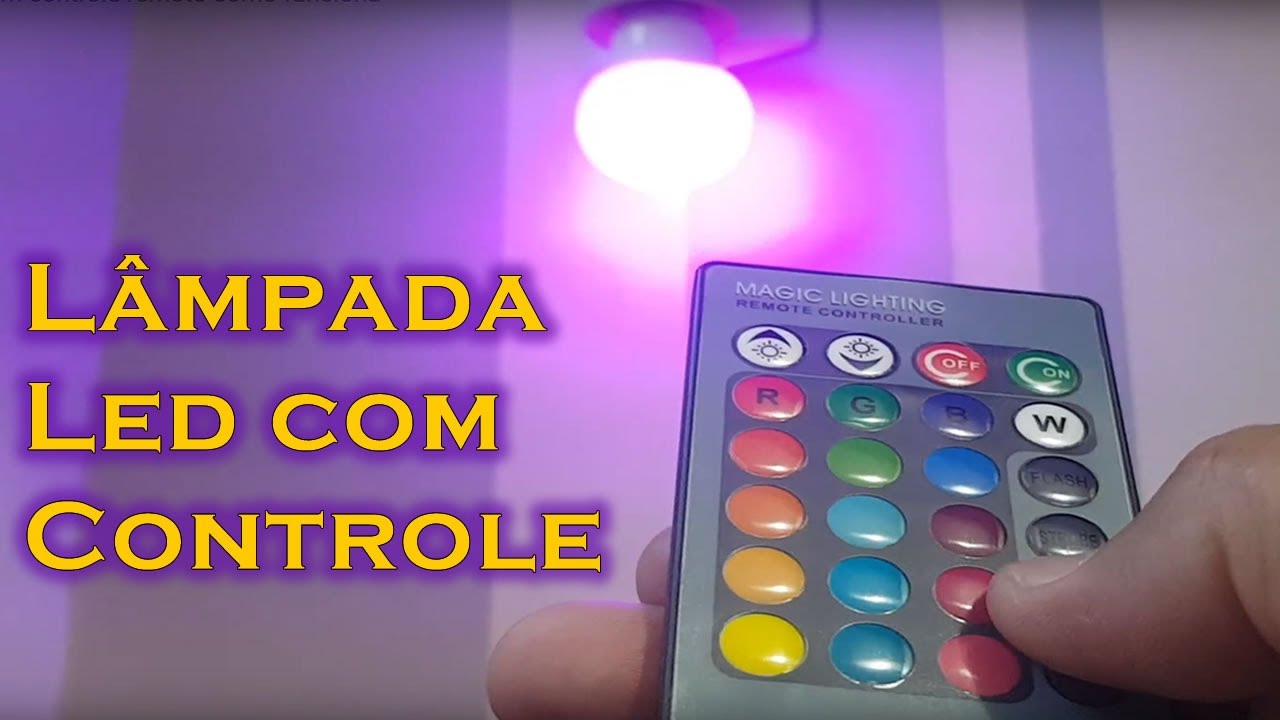 Lâmpada LED com controle remoto como funciona