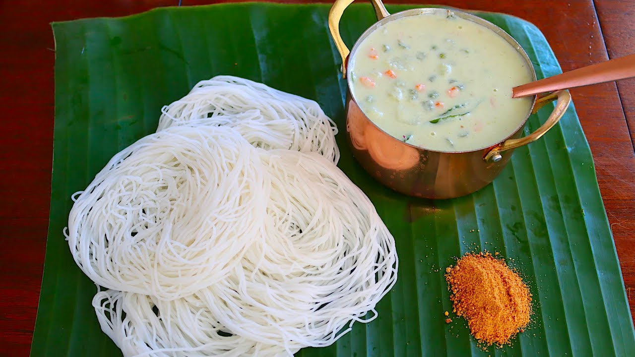 பூ மாதிரி இடியாப்பமும் & No Onion வெள்ளை குருமா செய்வது எப்படி | idiyappam & white kurma in tamil