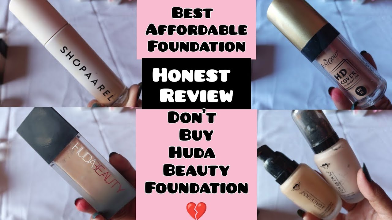 Best affordable foundations under 1000Rs || Honest review || HUDA beuty foundation💔 my heart ||