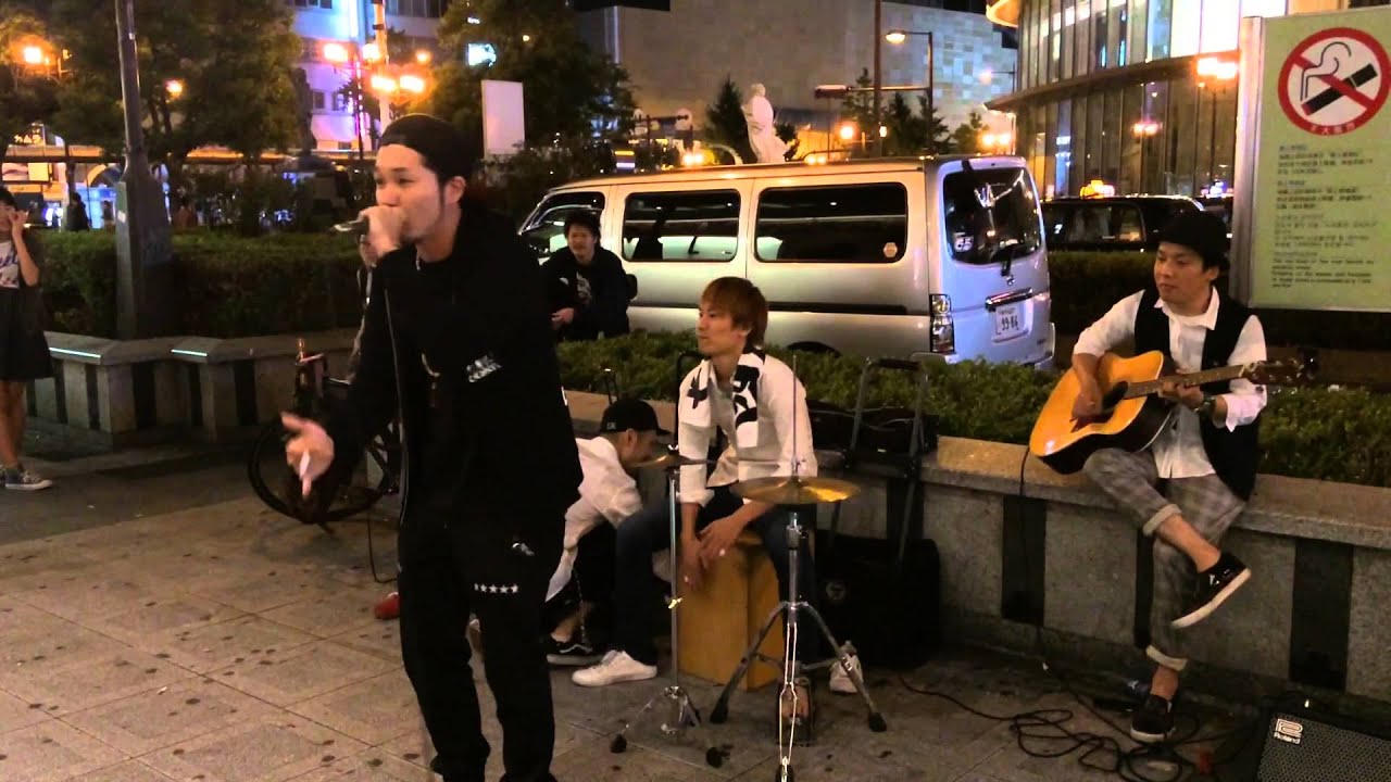 四人トリオとローホー フリースタイル 20150920路上ライブ