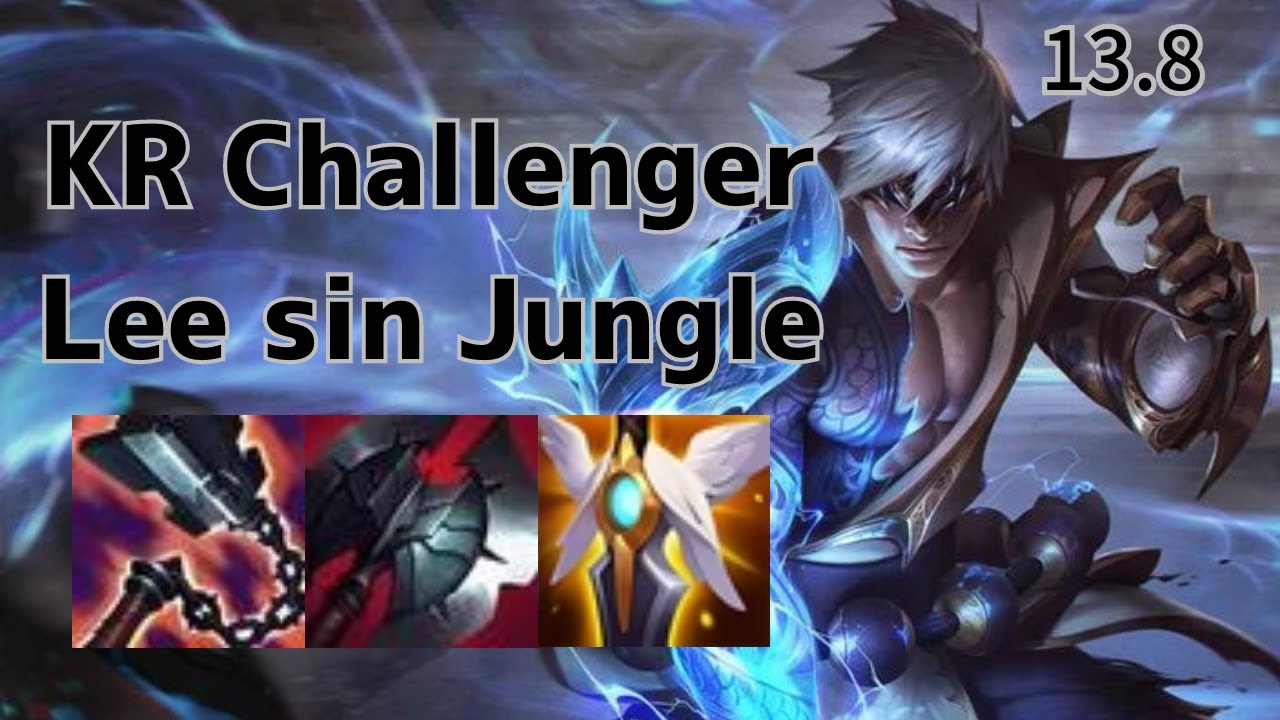 KR Challenger Lee sin Jungle vs Hecarim - KR Ranked Patch 13.8