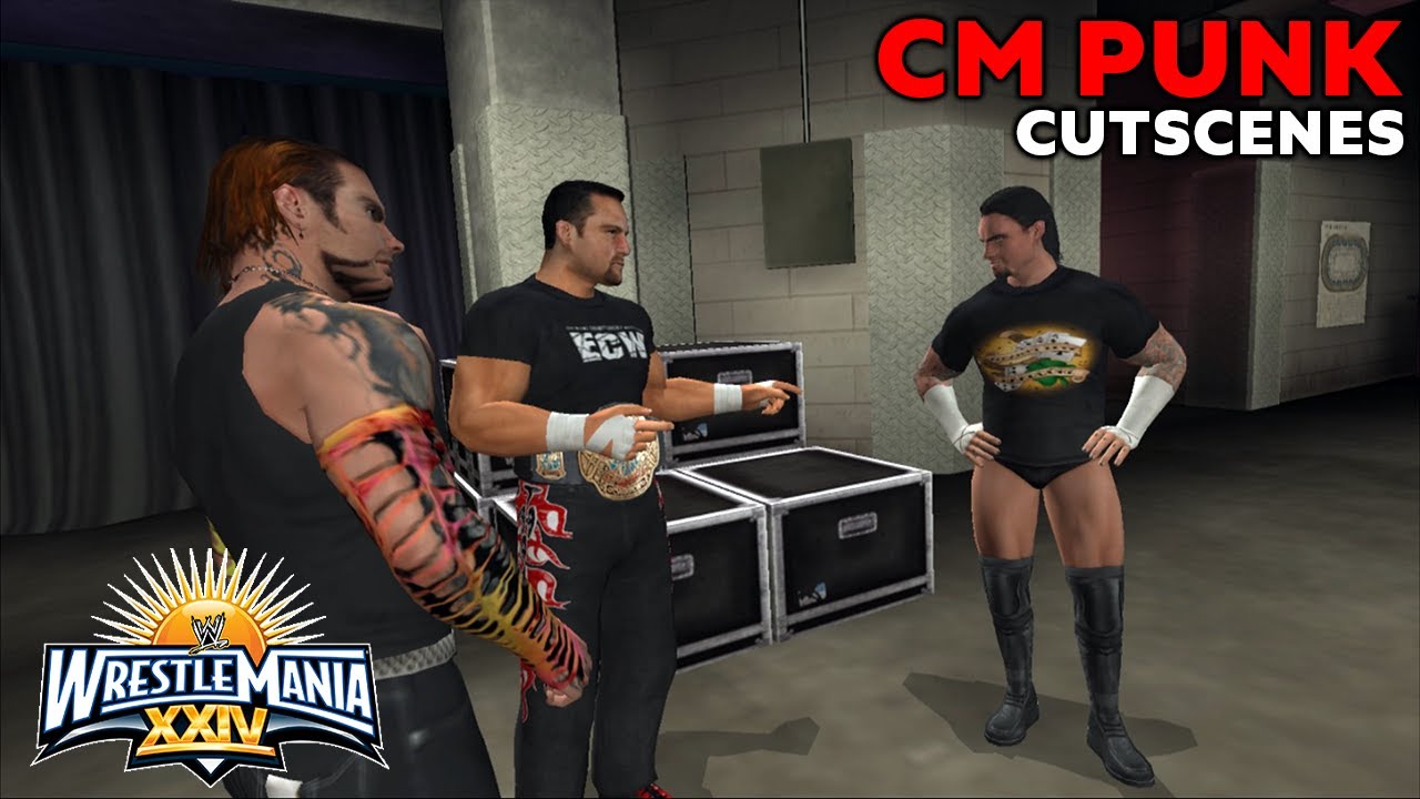 CM Punk Road To Wrestlemania XXIV Best Cutscenes Compilations | SVR2009 PS2