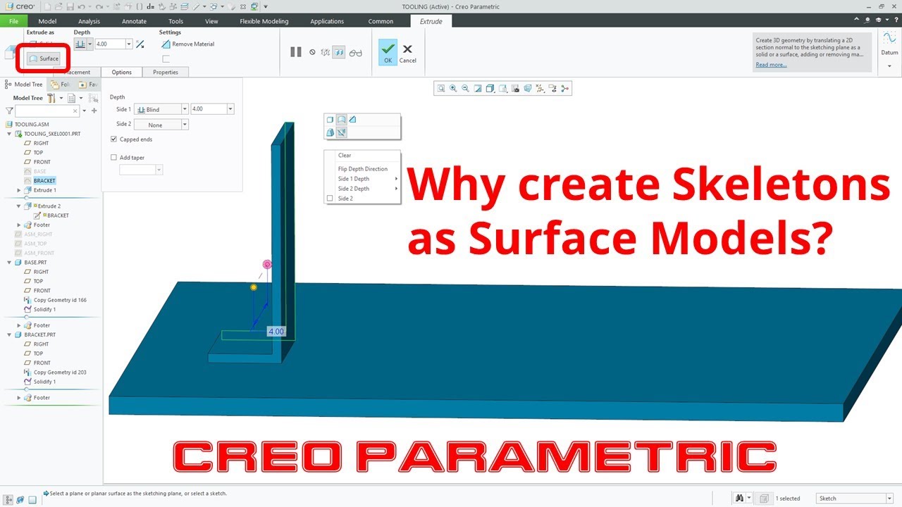 Creo Parametric - Why create Skeletons with Surfaces?