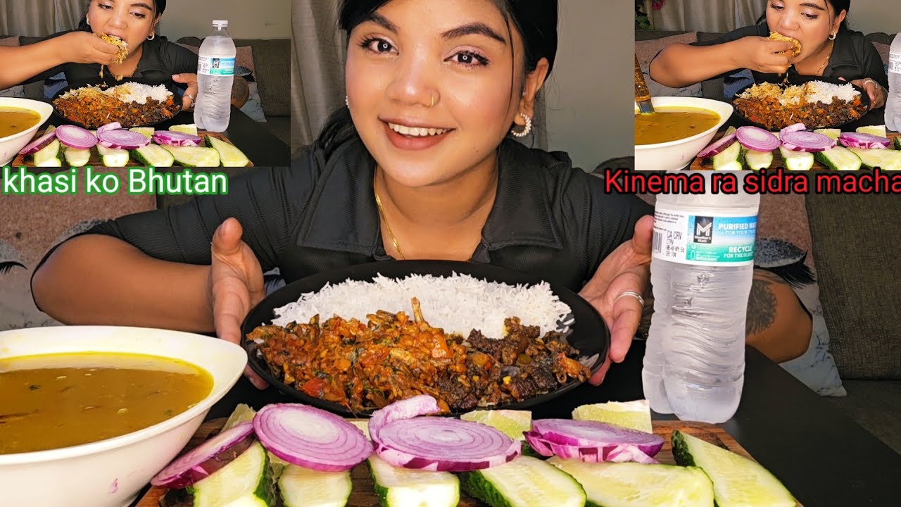 Sidra Macha Ra Kinema ko spicy 🥵 tarkari ani dal 