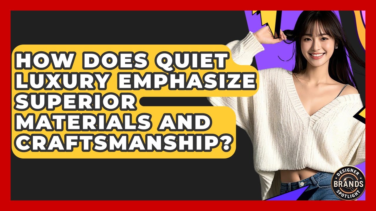 How Does Quiet Luxury Emphasize Superior Materials And Craftsmanship? - Designer Brands Spotlight