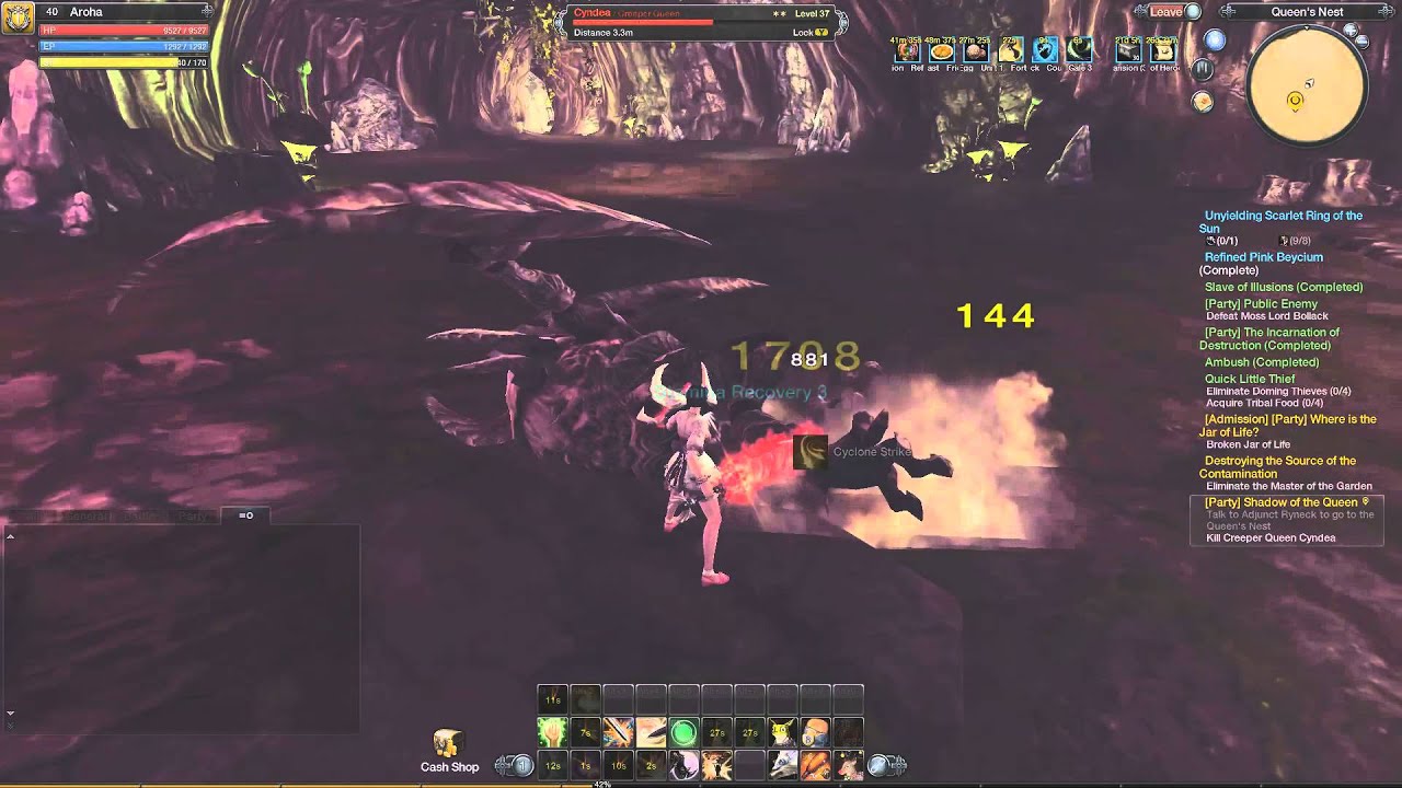 raiderz cyndea solo speed run
