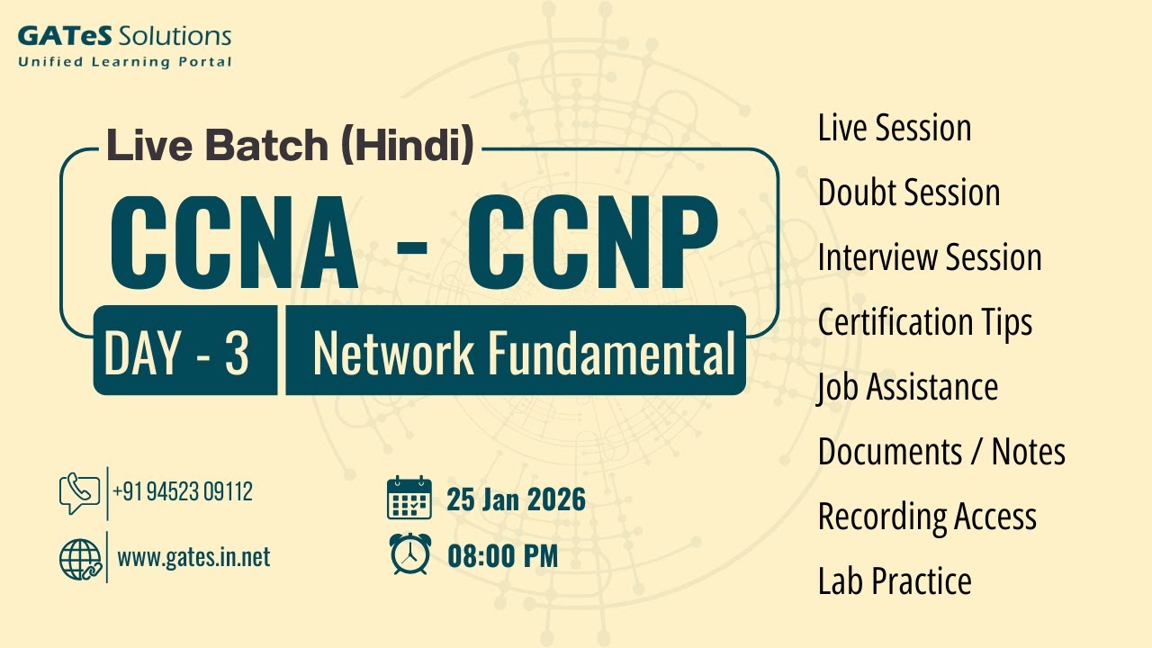 CCNA - CCNP | Network Fundamental | Live Session Day-3