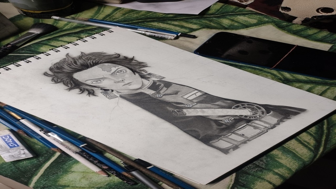 How to Draw Tanjiro Kamado | Demon Slayer Art