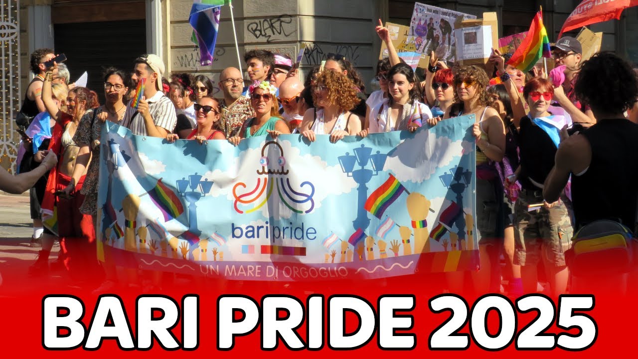 CORTEO BARI PRIDE 2025 - UN FIUME ARCOBALENO ATTRAVERSA LA CITTÀ. INSIEME CONTRO LE DISCRIMINAZIONI