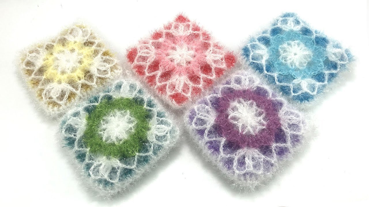 [코바늘뜨개crochet] 타일러사각수세미뜨기 Tyler crochet Scrubby