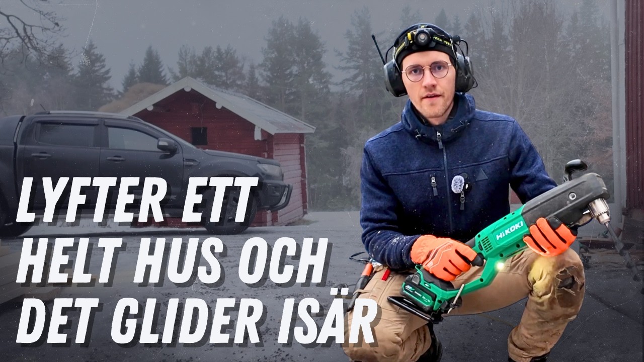 Rädda timmerhuset - Jag lyfter hela huset och det glider isär