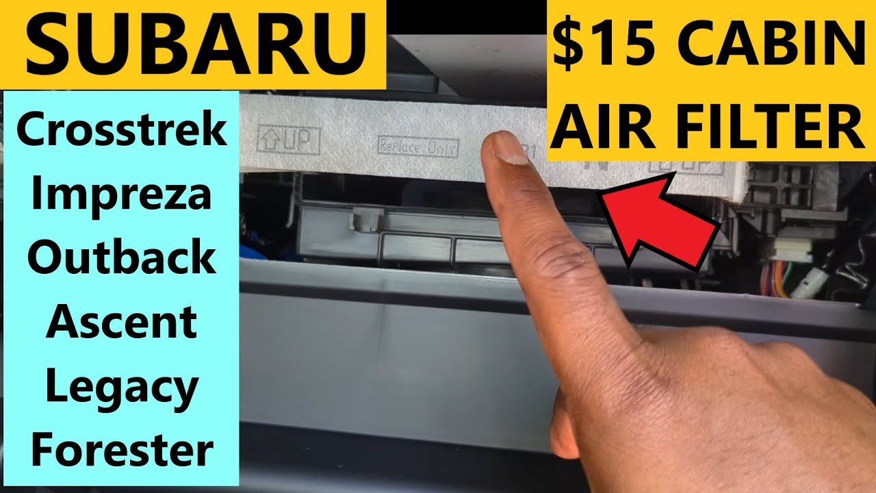 Subaru Outback Forester $15 DIY Cabin Air Filter Change (2020-2026) Legacy Impreza Ascent Crosstrek