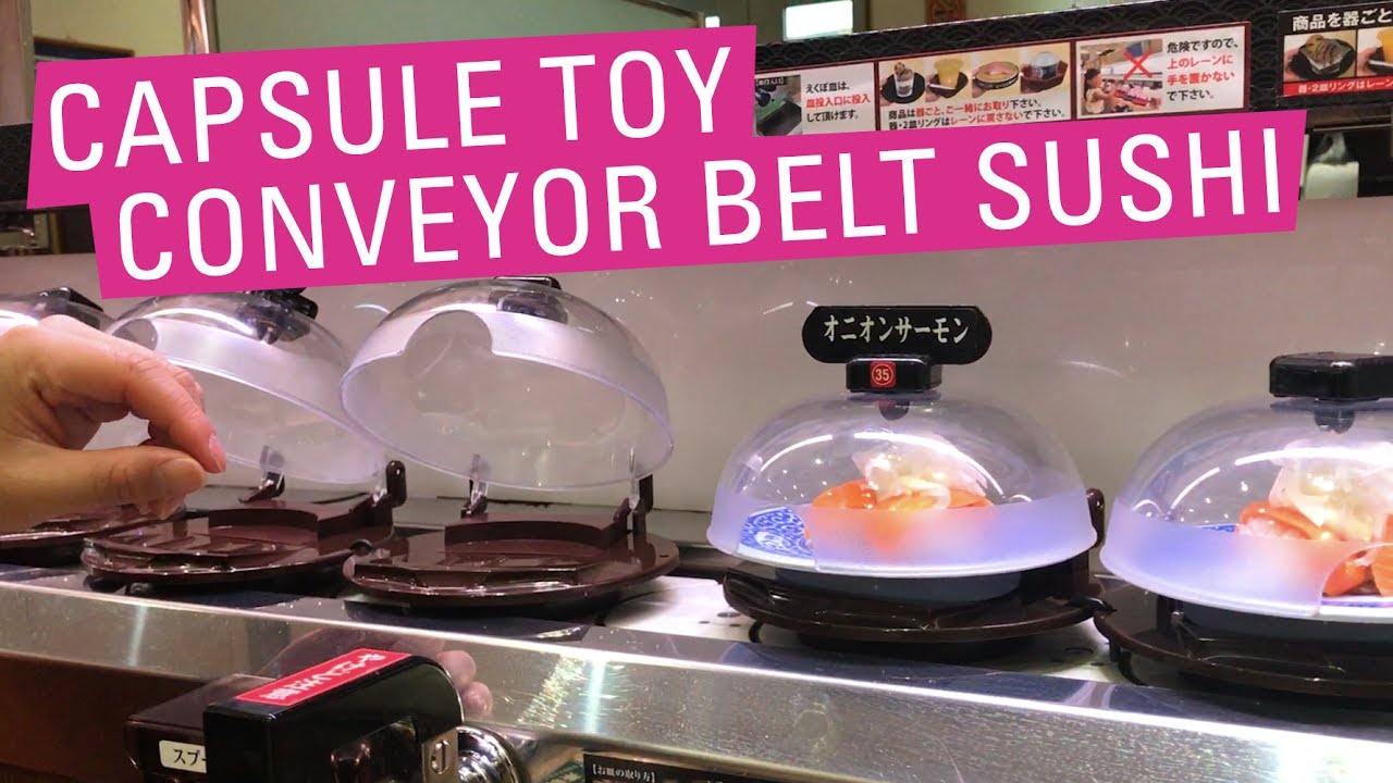 Conveyor Belt Sushi with Capsule Toy - Kura Sushi | JAPAN