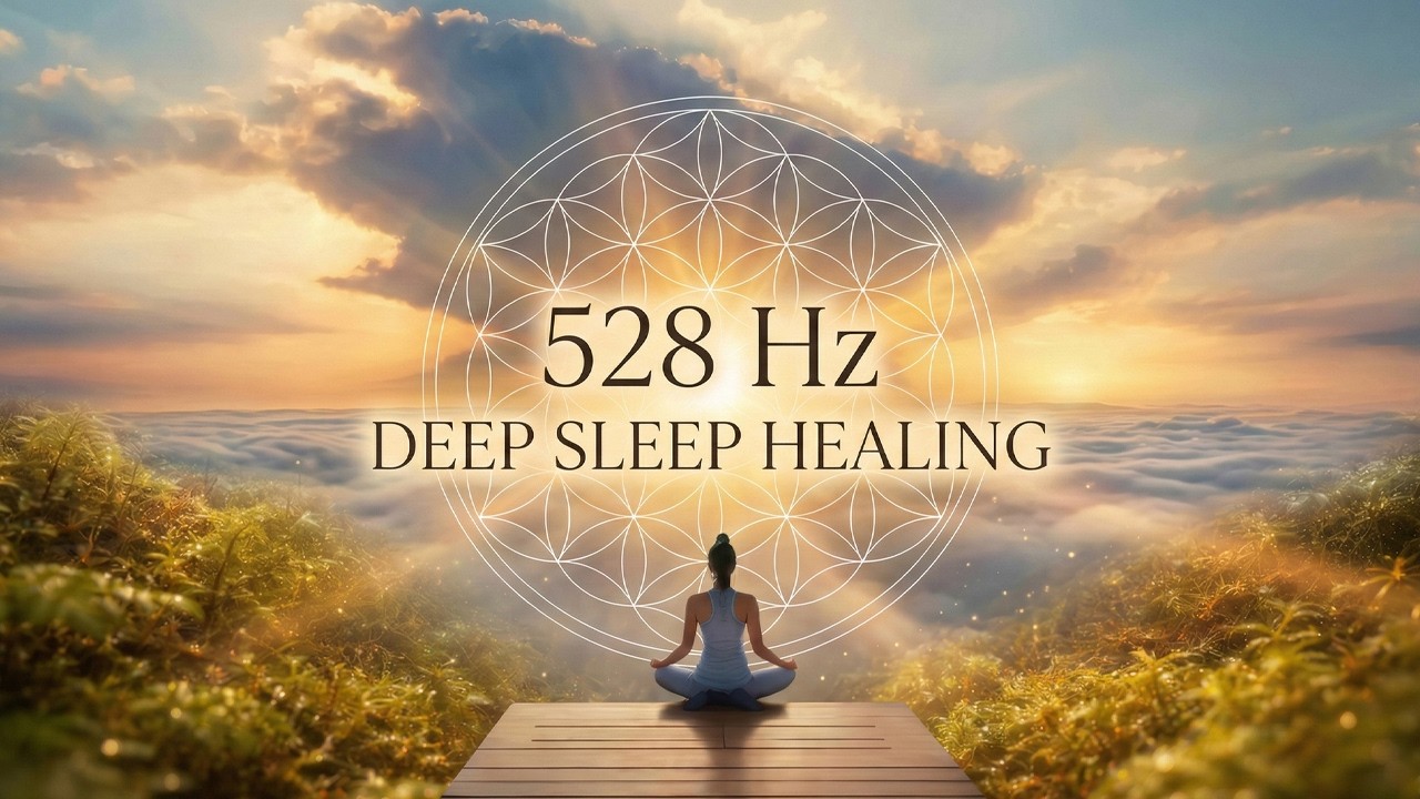 528 Hz Deep Heart Healing 🌙 Sleep Meditation Music (1 Hour)