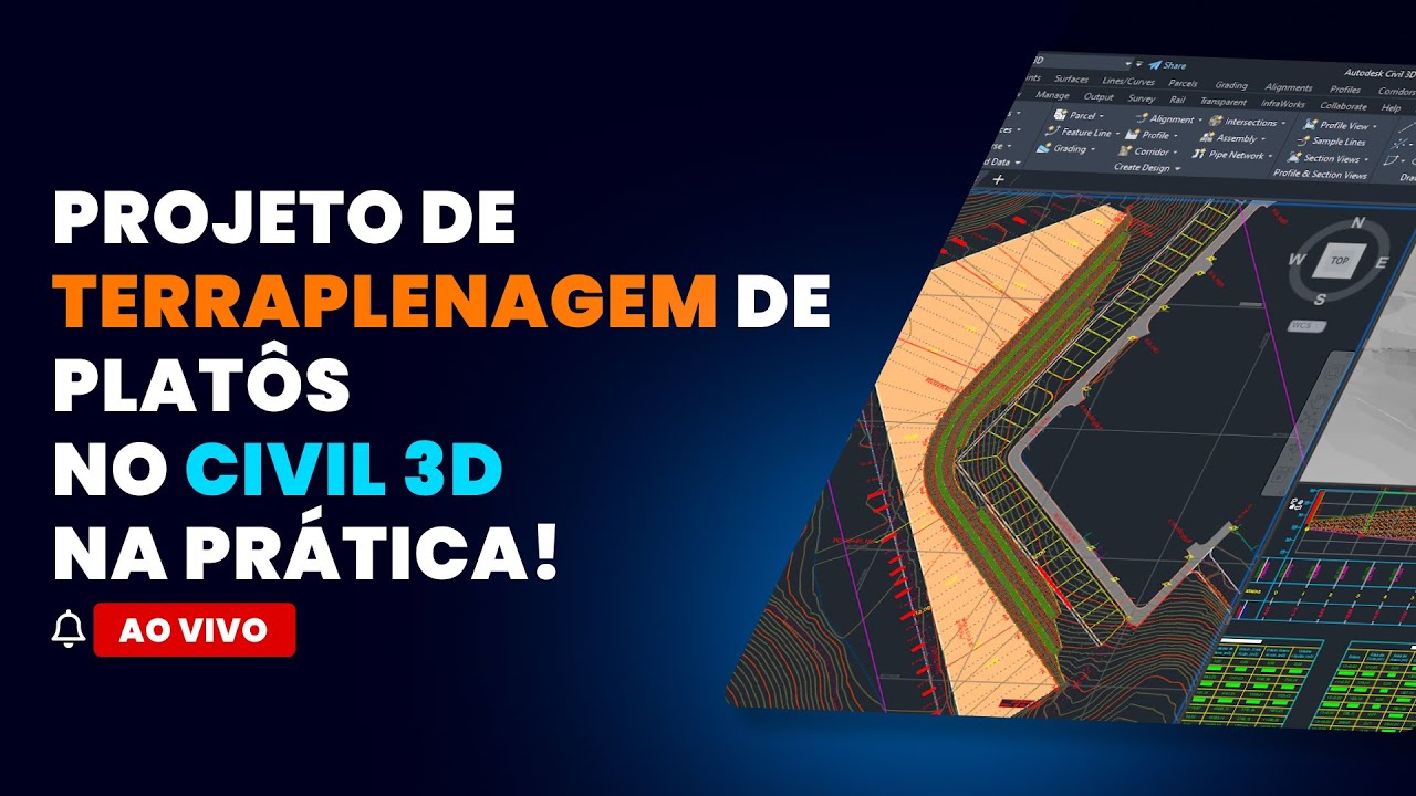 Live #182: Aprenda Projetos de Terraplanagem de Platôs no Civil 3D