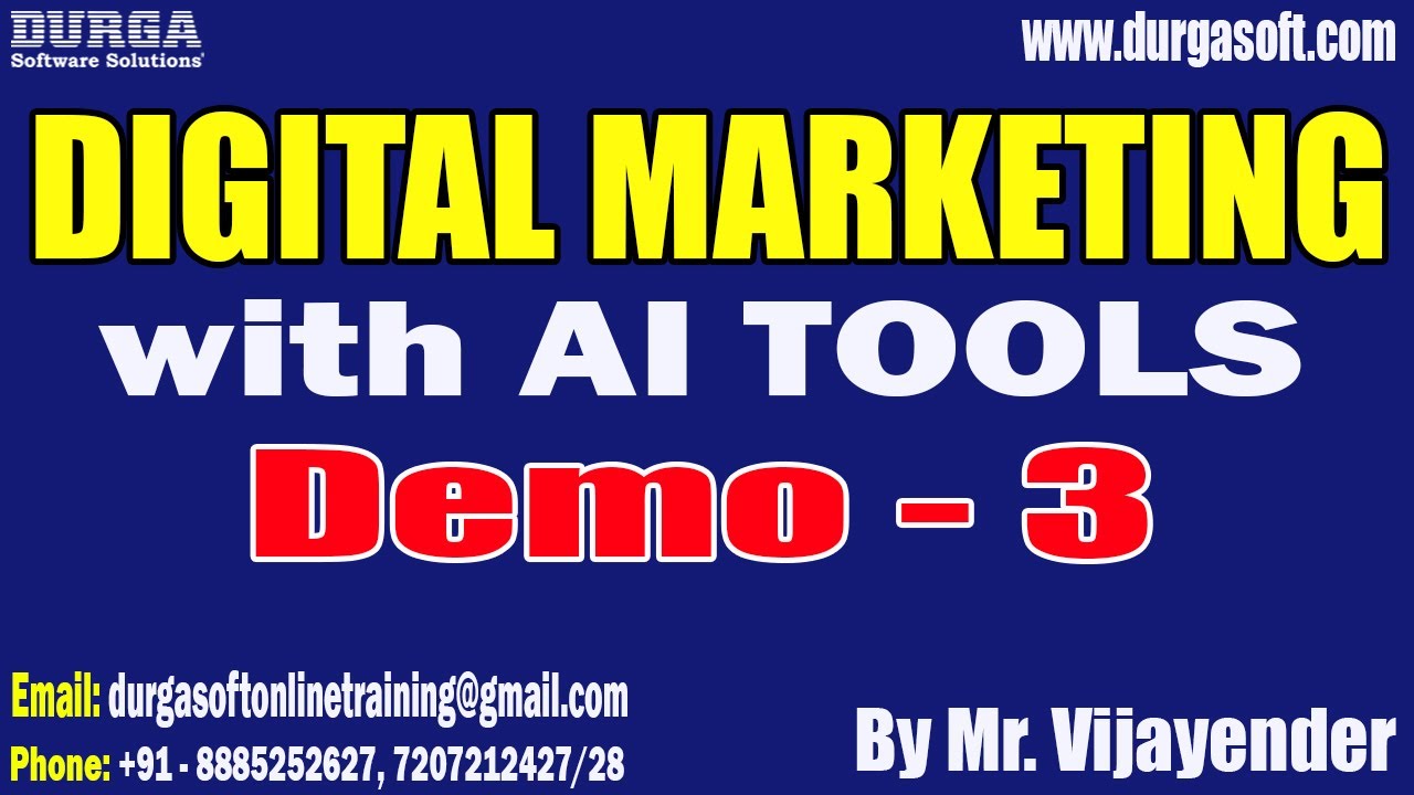 DIGITAL MARKETING with AI TOOLS tutorials || Demo - 3 || by Mr. Vijayender On 09-04-2025 @7AM IST