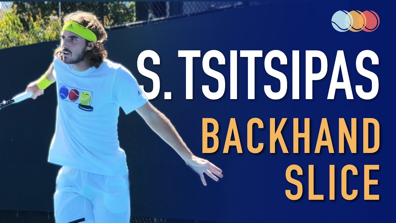 Stefanos Tsitsipas -Backhand Slice Practice [Slow Motion] (2021)
