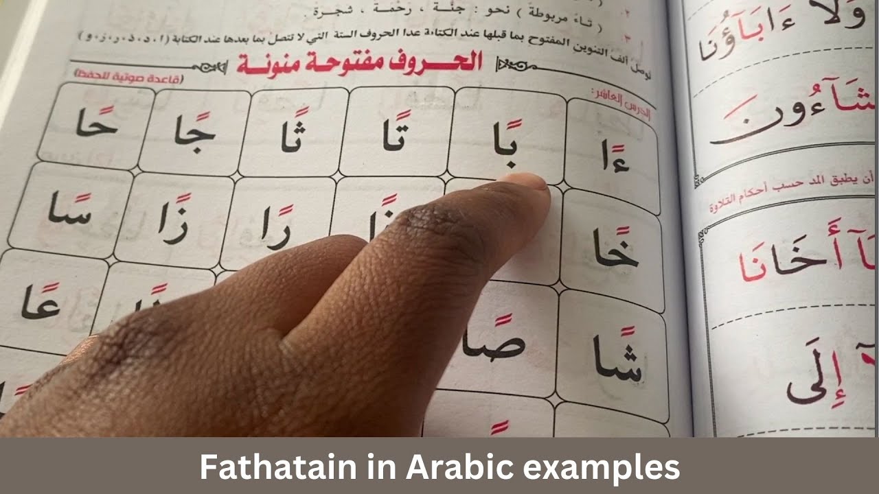 Fathatain in Arabic Examples :  Tanween In Arabic : Fathatain in Arabic examples : Tanween Fatha