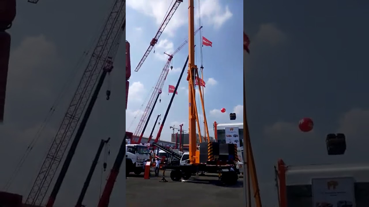 HAOBOC mobile self-erecting tower crane in IIndonesia exhibition