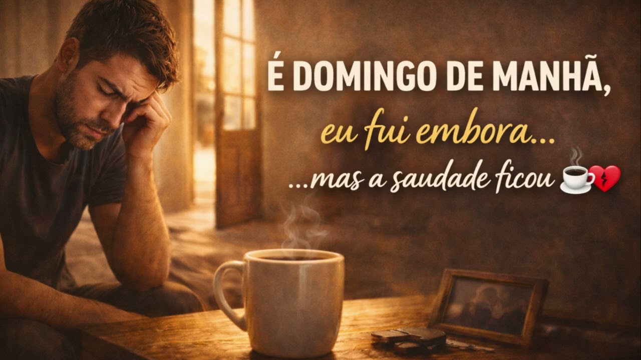 É DOMINGO DE MANHÃ… e a saudade não me deixa levantar ☕💔