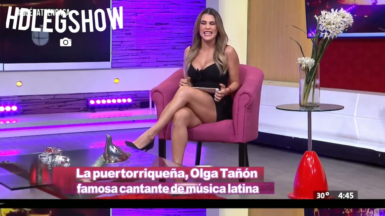 Donna Zaragoza Sexy Legs in Black Dress