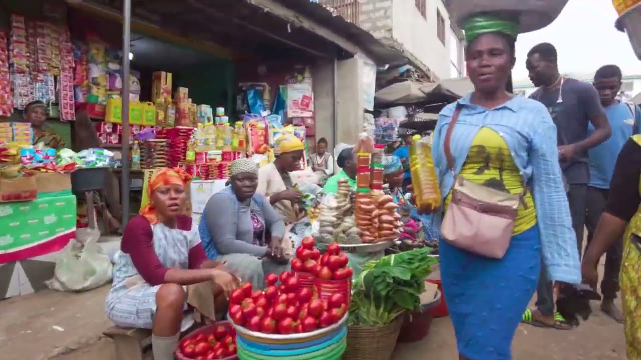 WALK IN NEW AFRICA CITY MARKET ASHAIMAN GHANA ACCRA